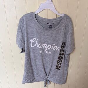 Champion logo Gray Short Sleeve Tee - new